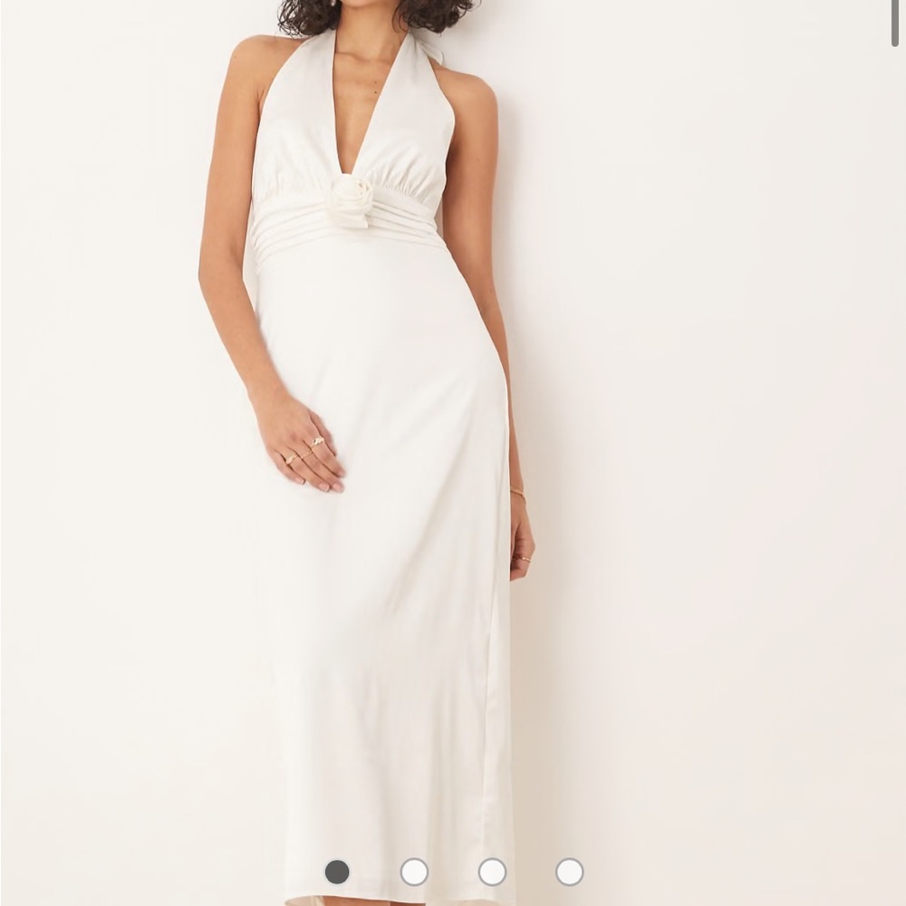 Abercrombie & Fitch White Backless Dress